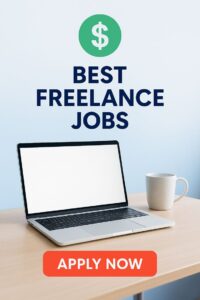 Laptop and coffee cup, job advertisement